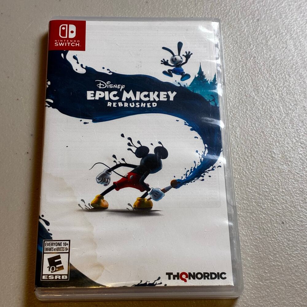 Disney Epic Mickey Rebrushed Nintendo Switch Complete CIB Tested Authentic